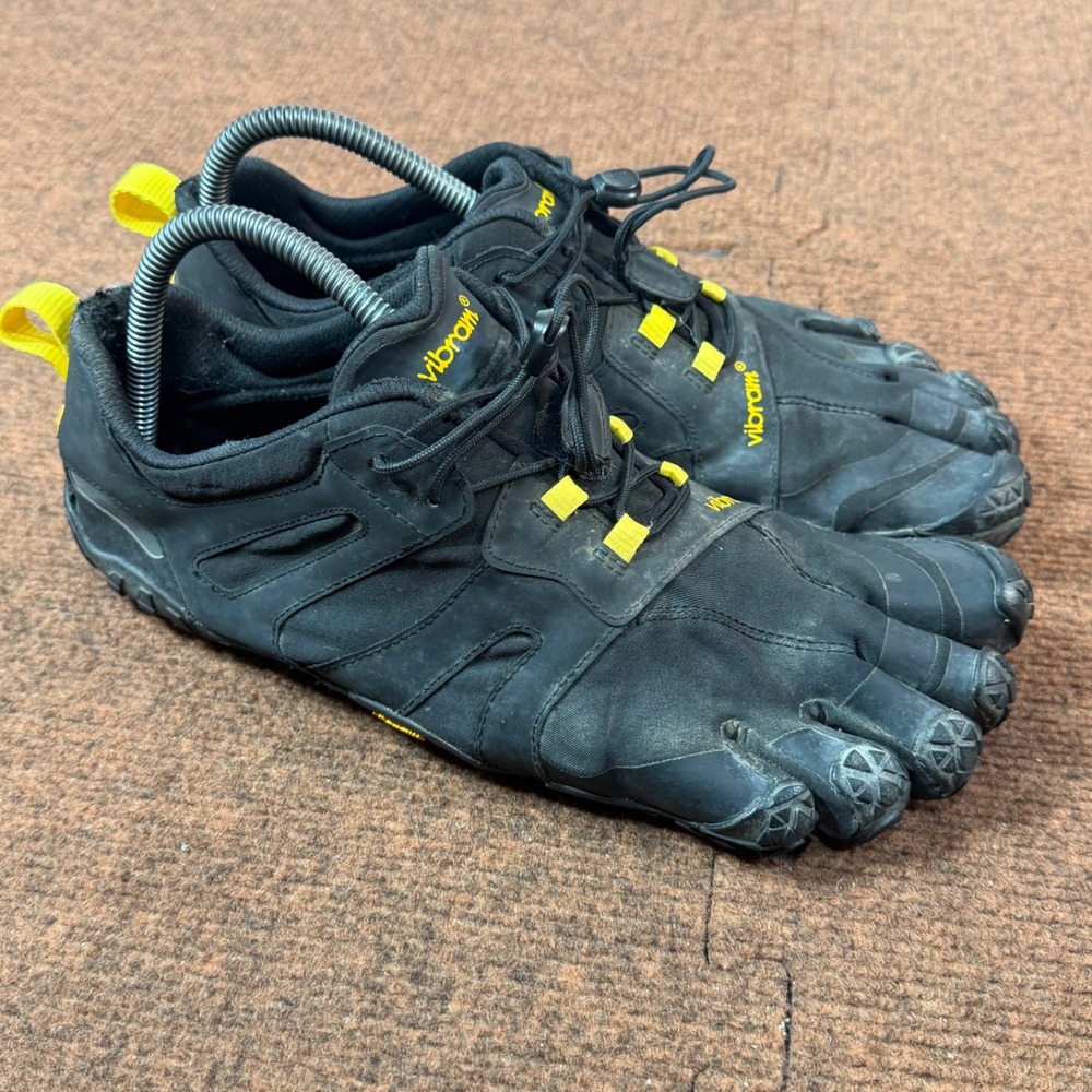 Vibram FiveFingers V-Trail 2.0 Mens Trail Running Shoes Black Yellow 43 9.5-10